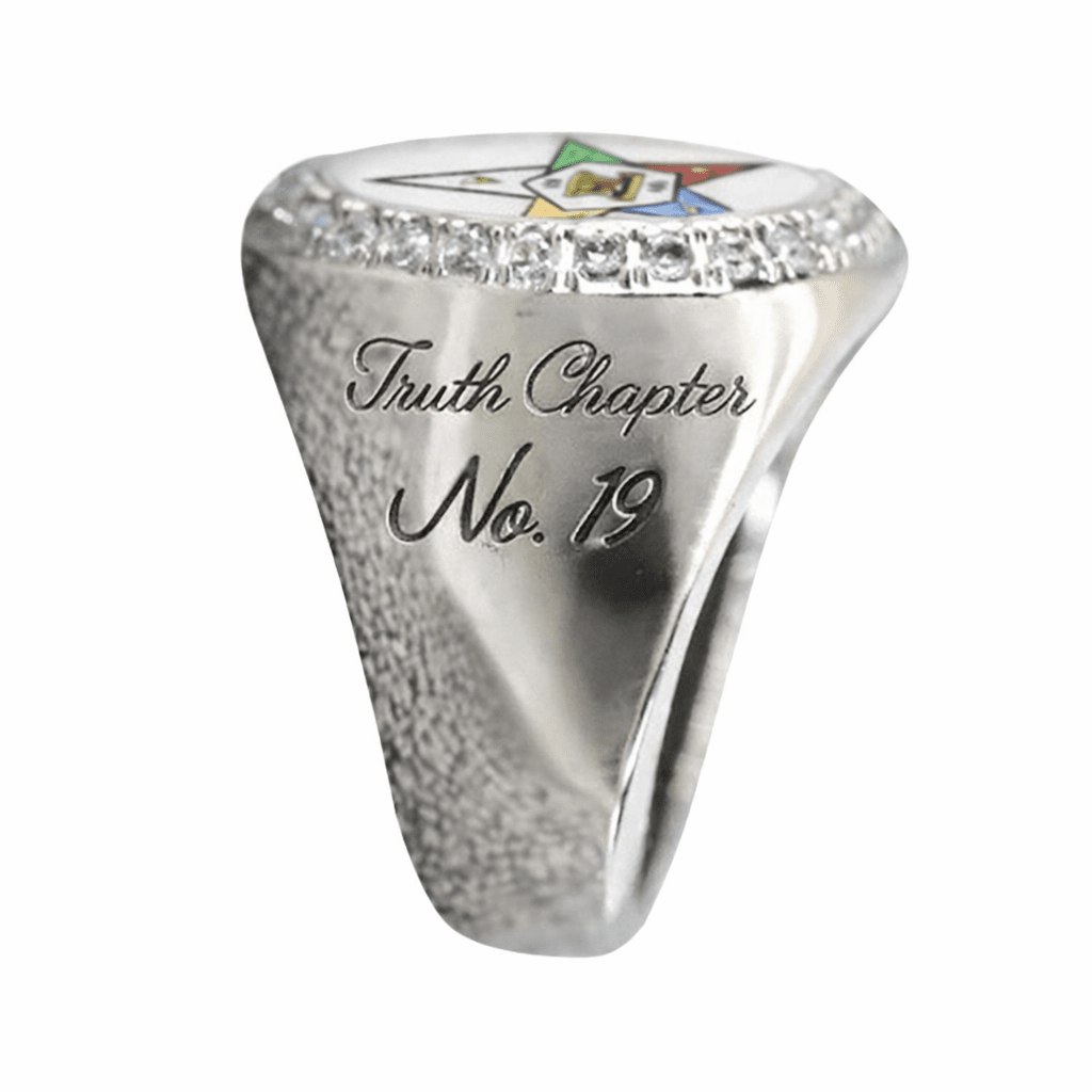 Order Of The Eastern Star Ring (OES) - Flower Series, Special Edition Past Matron - fratrings