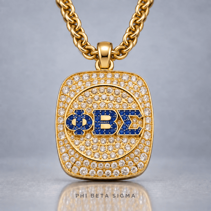 Phi Beta Sigma Pendant Necklace - Shine Series, Gold