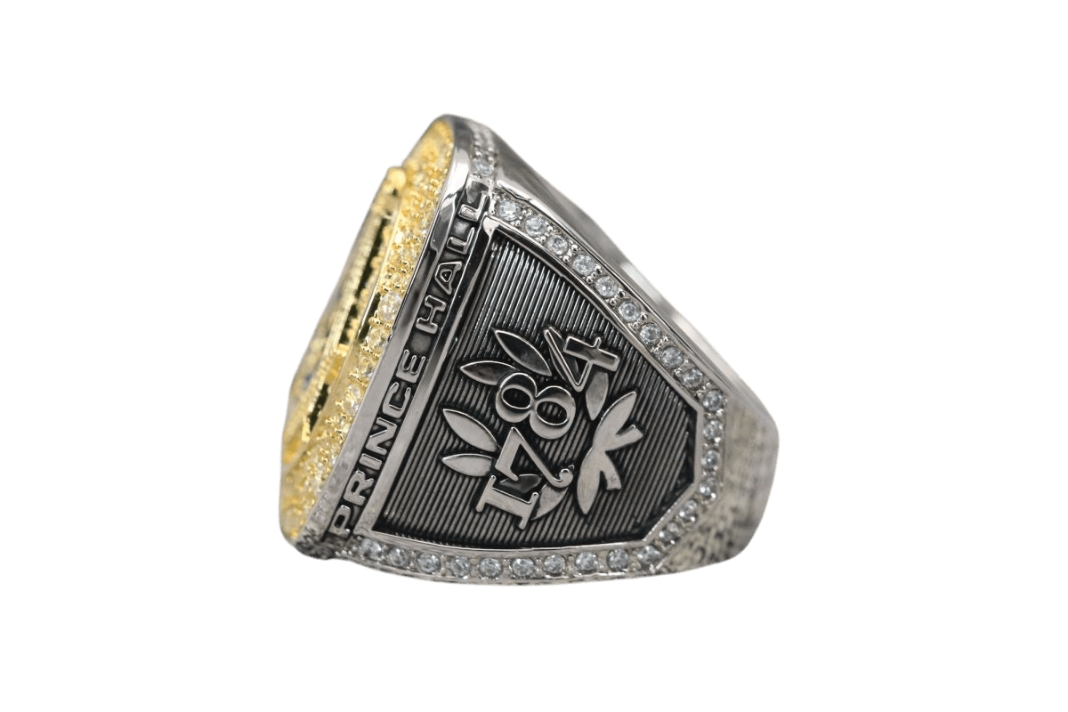 Prince Hall Freemasonry Fraternity Ring - Shine Series, Dual Finish - fratrings