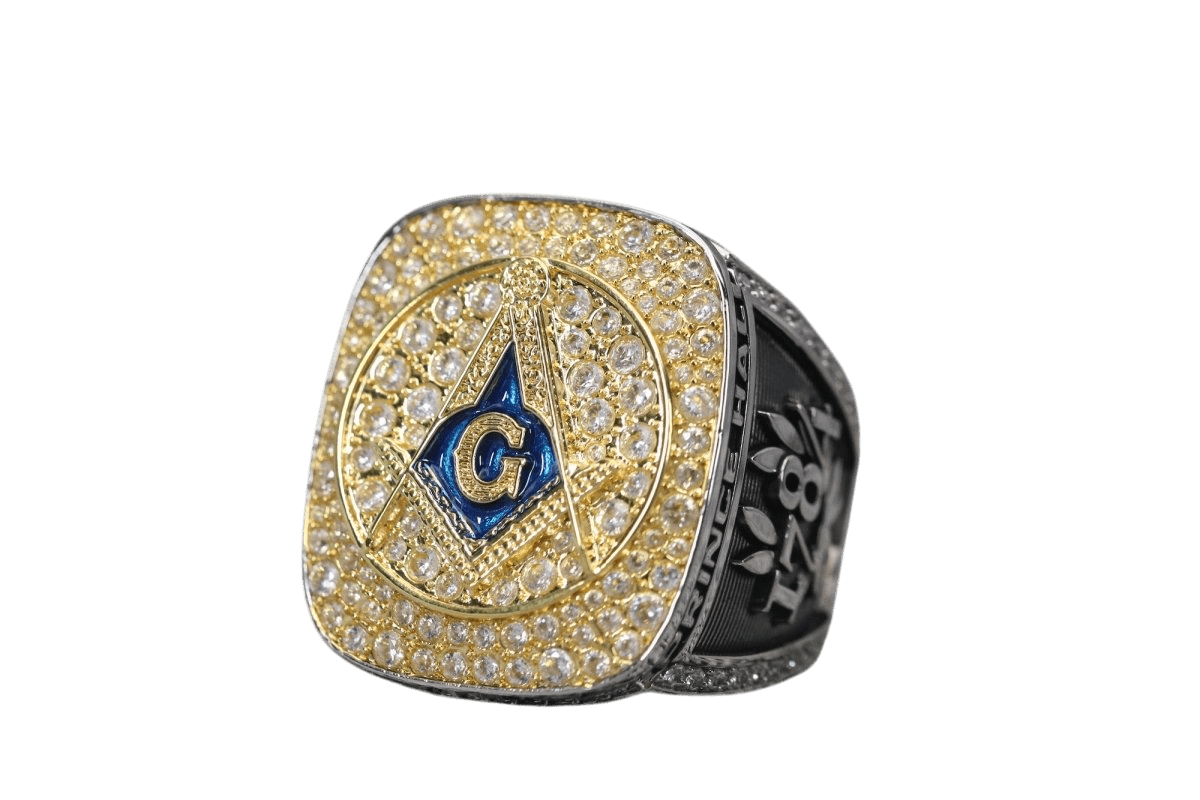 Prince Hall Freemasonry Fraternity Ring - Shine Series, Dual Finish - fratrings