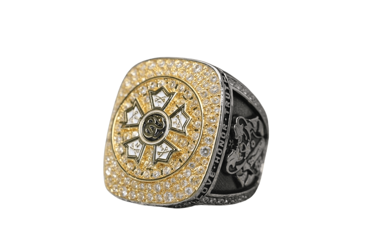 Sigma Nu Fraternity Ring (ΣΝ) - Shine Series, Dual Finish - fratrings