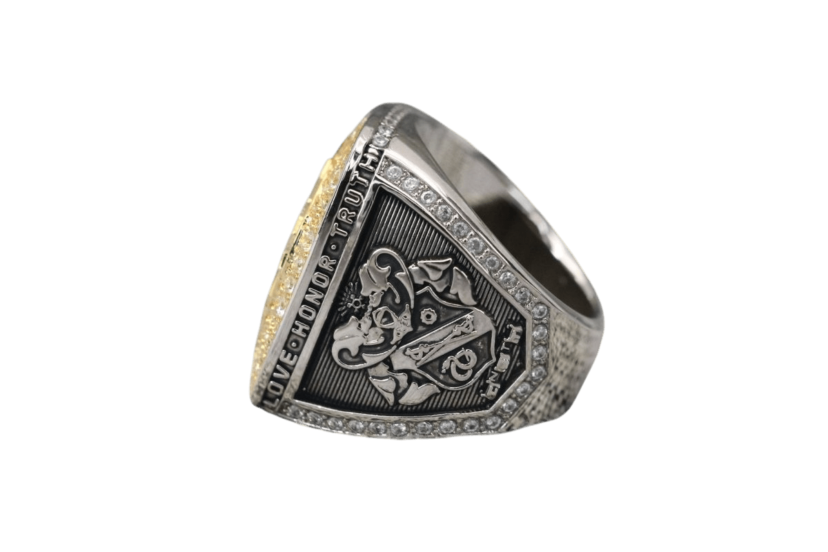 Sigma Nu Fraternity Ring (ΣΝ) - Shine Series, Dual Finish - fratrings