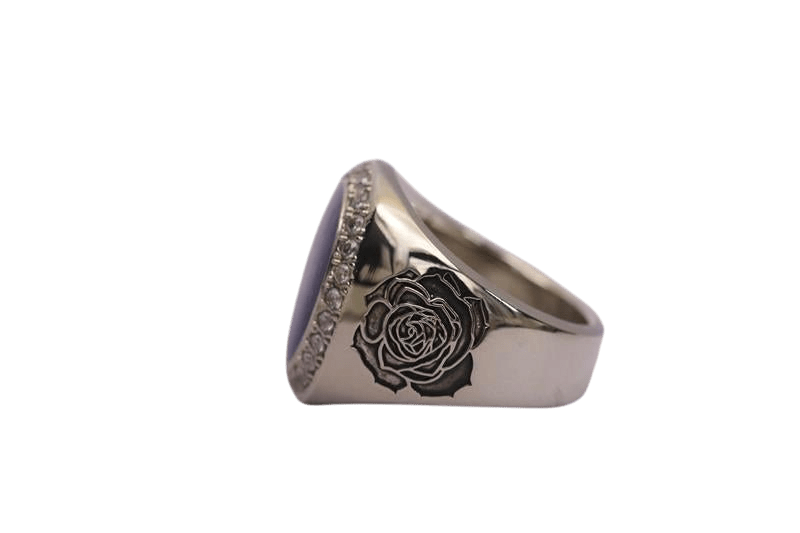 Tau Beta Sigma Sorority Ring (TBΣ) - Flower Series, Silver - fratrings