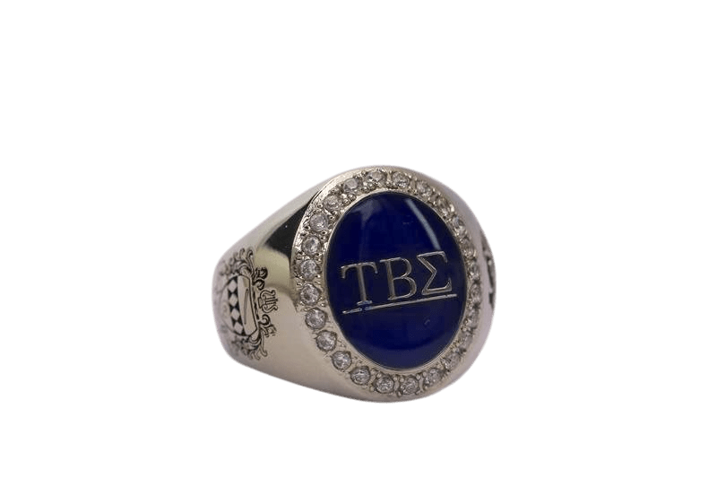 Tau Beta Sigma Sorority Ring (TBΣ) - Flower Series, Silver - fratrings