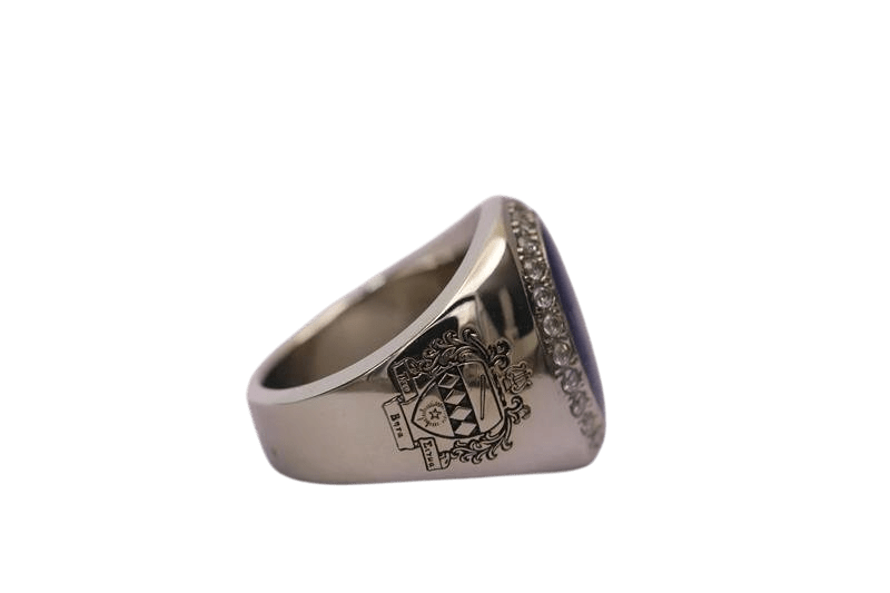 Tau Beta Sigma Sorority Ring (TBΣ) - Flower Series, Silver - fratrings