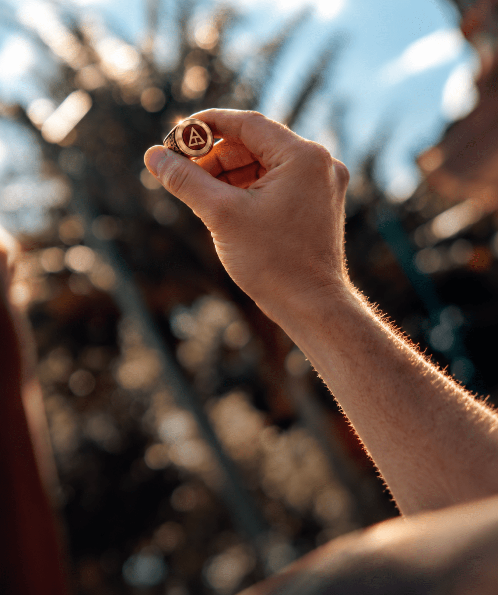 Triangle Fraternity Ring — Choose Your Finish - fratrings