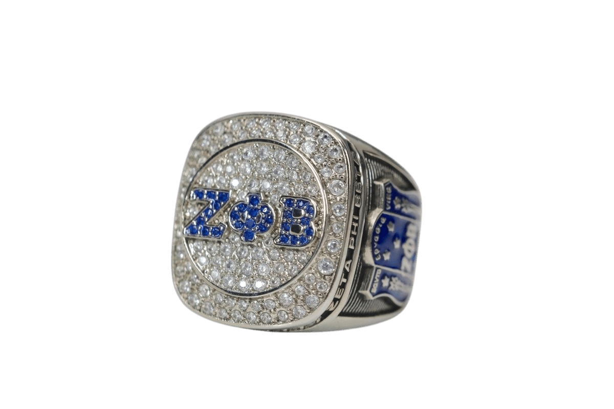 Zeta Phi Beta Sorority Ring (ΖΦΒ) - Shine Series, Silver - fratrings