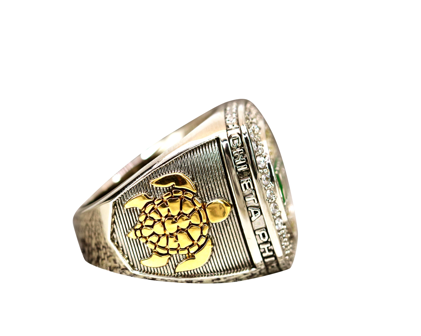 Chi Eta Phi Sorority Ring (ΧΗΦ) - Shine Series, Silver - fratrings