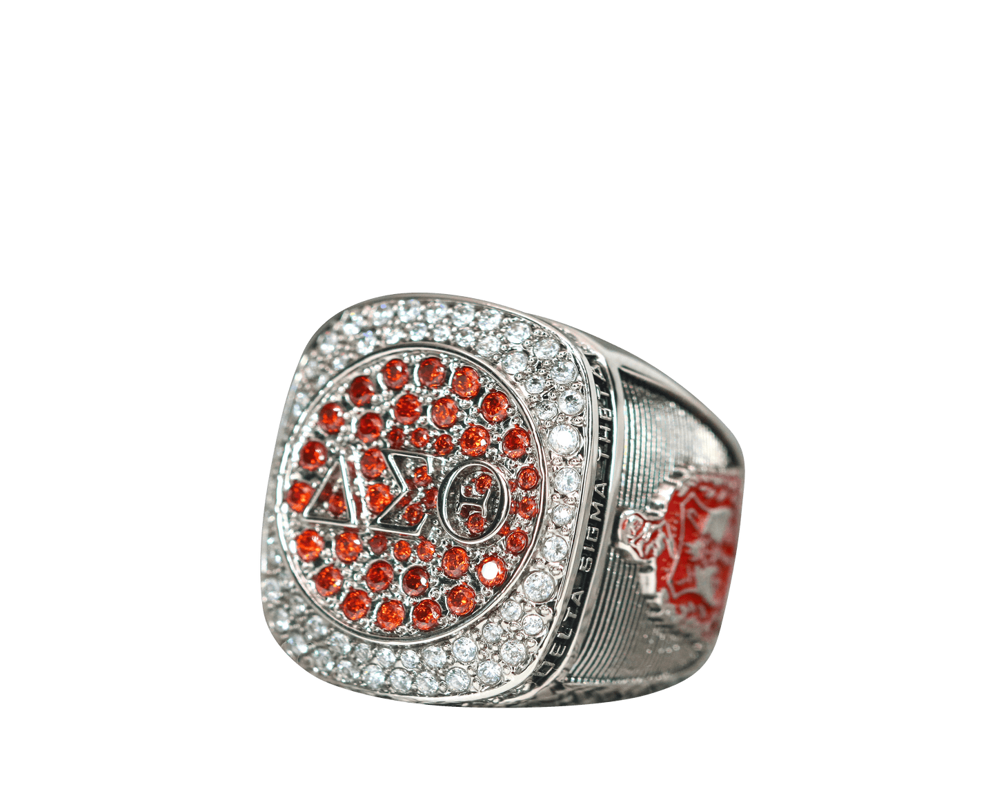 Delta Sigma Theta Sorority Ring (ΔΣΘ) - Shine Series, Silver - fratrings