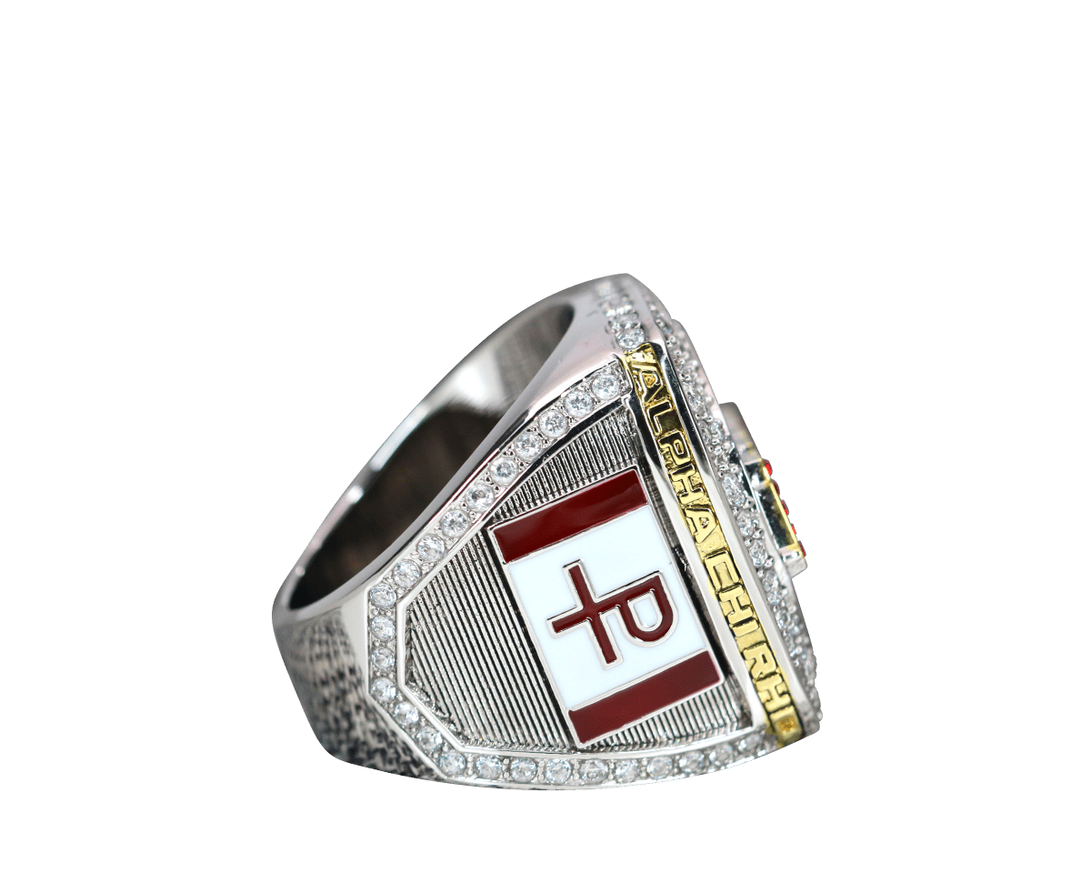 Alpha Chi Rho CROWS Fraternity Ring (ΑΧΡ) - Shine Series, Silver - fratrings
