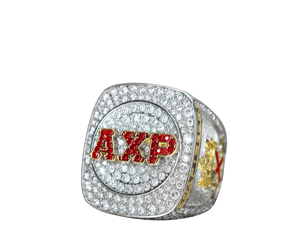 Alpha Chi Rho CROWS Fraternity Ring (ΑΧΡ) - Shine Series, Silver - fratrings