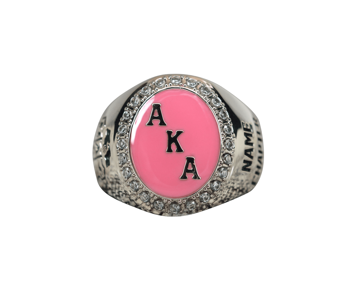 Alpha Kappa Alpha Sorority Ring (AKA) - Flower Series, Silver - fratrings