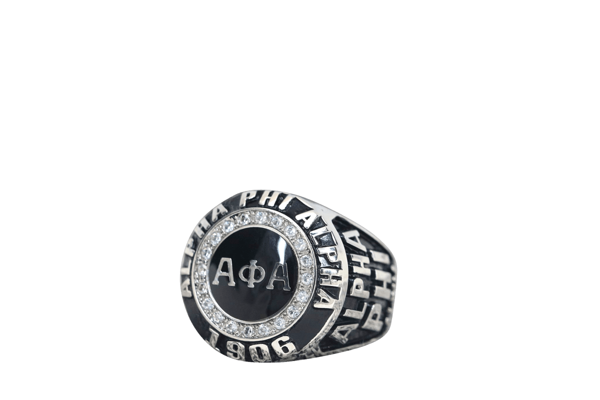 Alpha Phi Alpha Fraternity Ring (ΑΦΑ) - Classic Man Series, Silver - fratrings