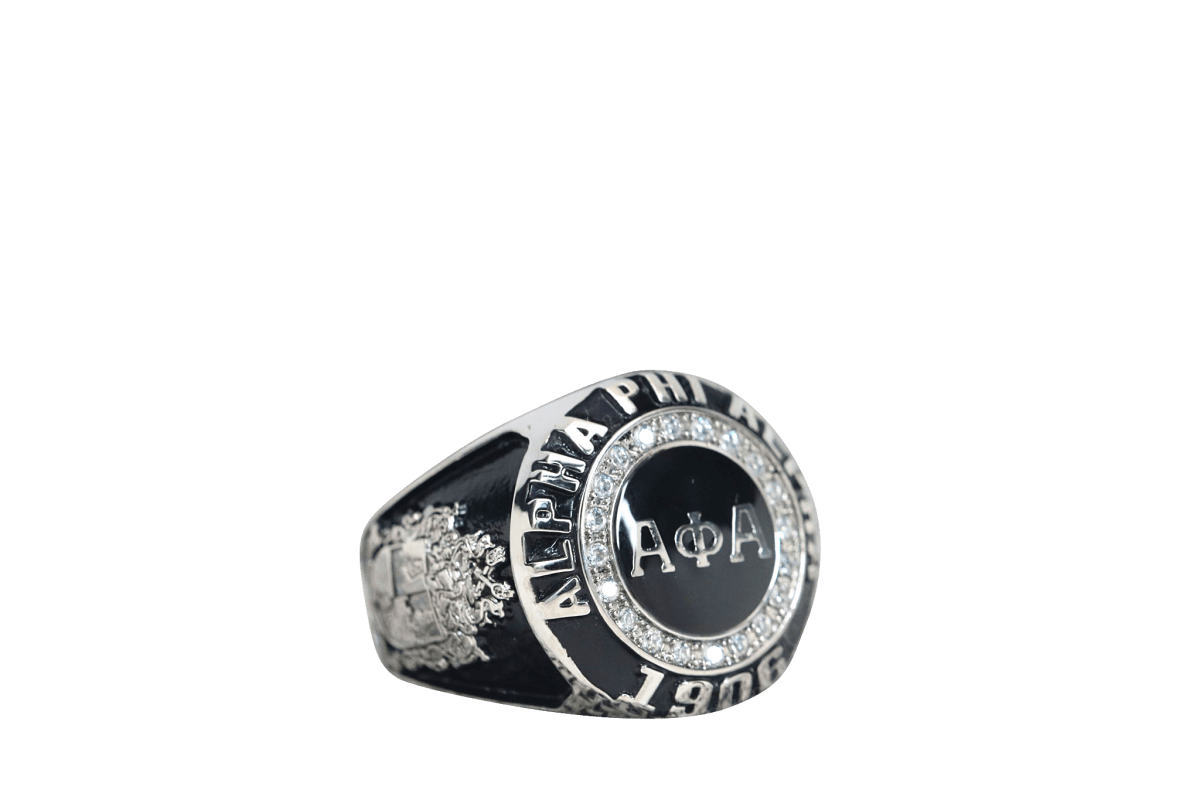 Alpha Phi Alpha Fraternity Ring (ΑΦΑ) - Classic Man Series, Silver - fratrings