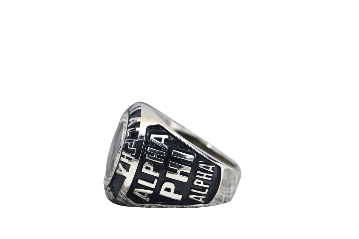 Alpha Phi Alpha Fraternity Ring (ΑΦΑ) - Classic Man Series, Silver - fratrings