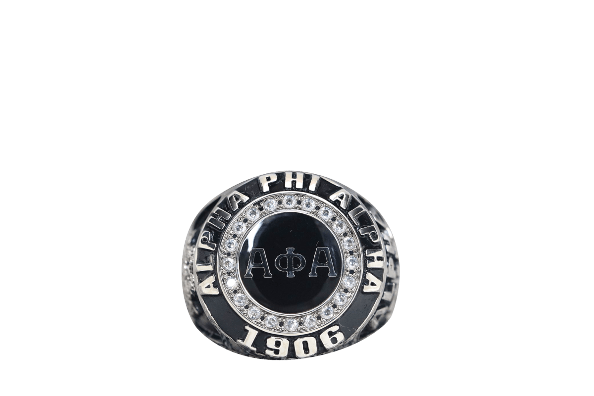 Alpha Phi Alpha Fraternity Ring (ΑΦΑ) - Classic Man Series, Silver - fratrings