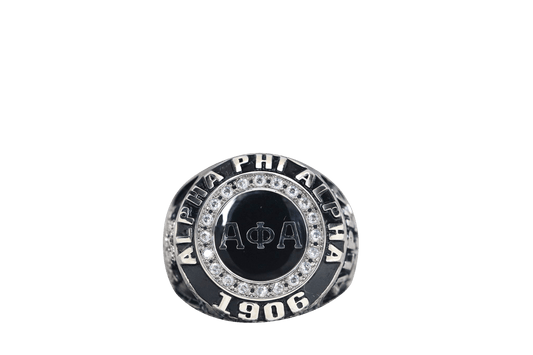 Alpha Phi Alpha Fraternity Ring (ΑΦΑ) - Classic Man Series, Silver - fratrings