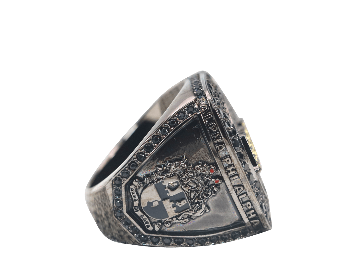 Alpha Phi Alpha Fraternity Ring (ΑΦΑ) - Shine Series, Dark - fratrings