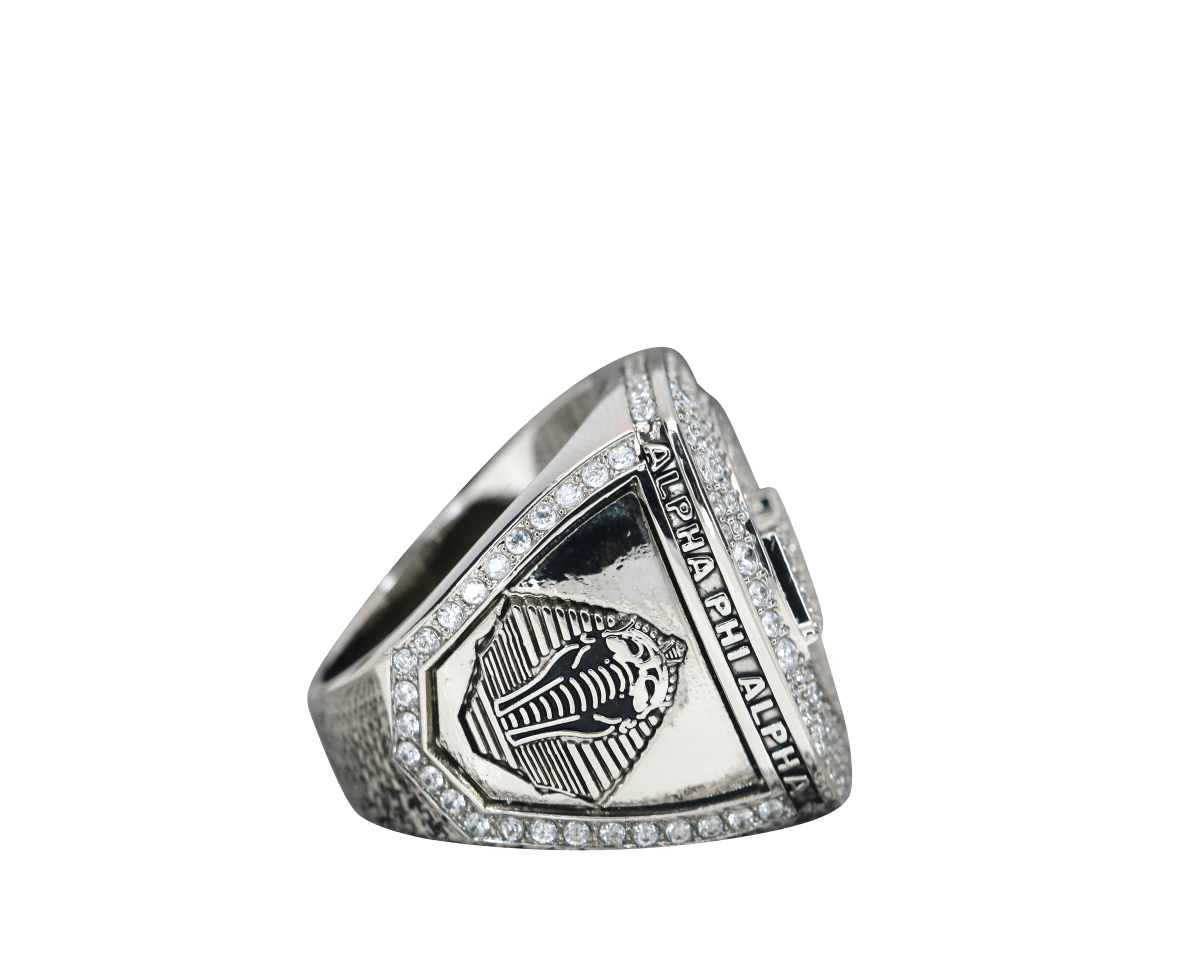Alpha Phi Alpha Fraternity Ring (ΑΦΑ) - Shine Series, Silver - fratrings