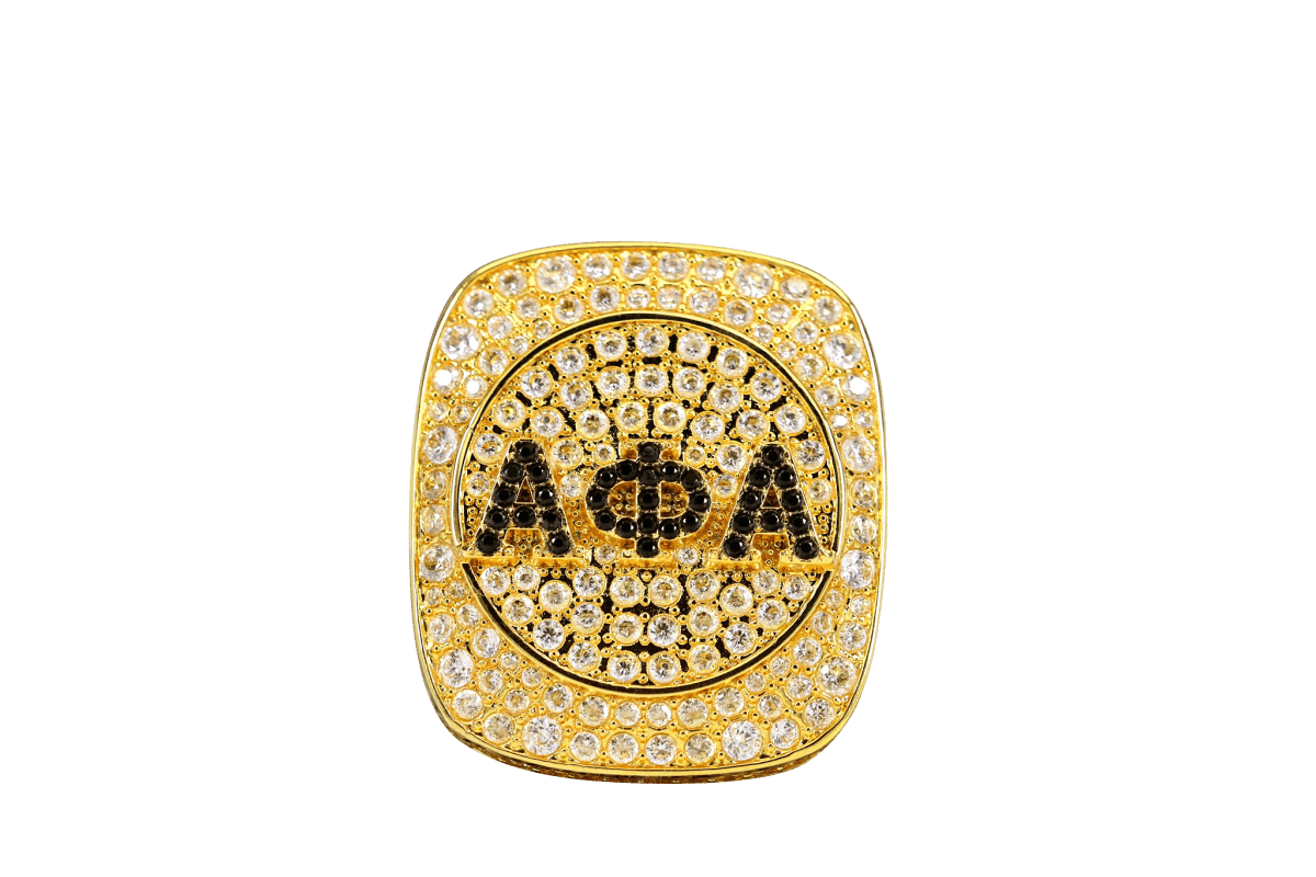 Alpha Phi Alpha Fraternity Ring Yellow Gold (ΑΦΑ) - Shine Series - fratrings