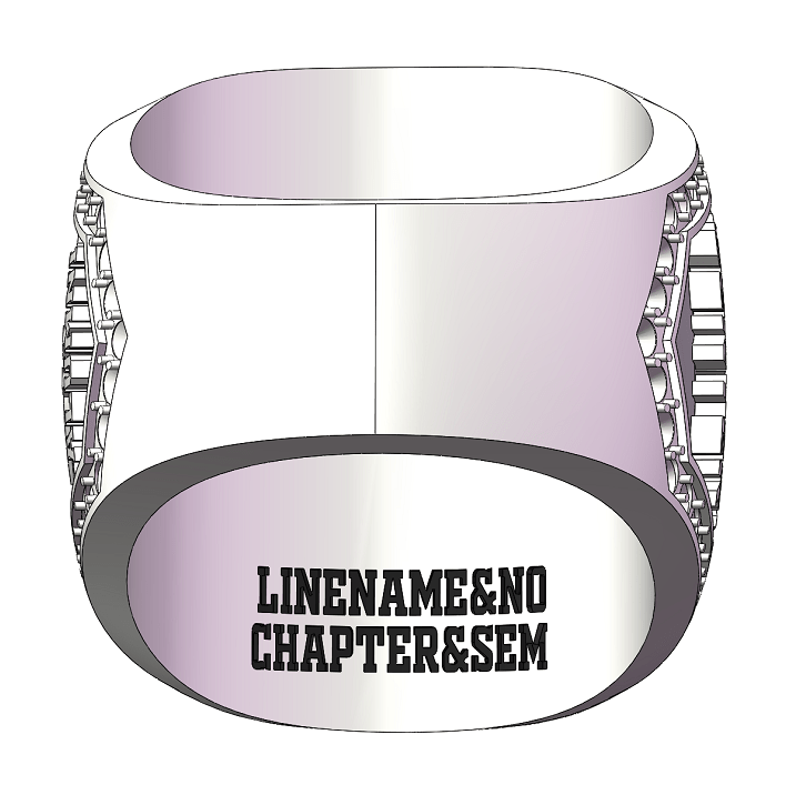 Alpha Tau Omega Fraternity Ring (ΑΤΩ) - Shine Series, Yellow Gold Face - fratrings