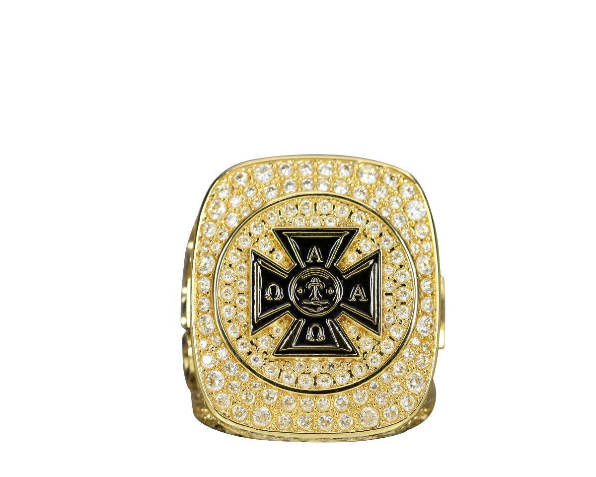 Alpha Tau Omega Fraternity Ring (ΑΤΩ) - Shine Series, Yellow Gold Face - fratrings