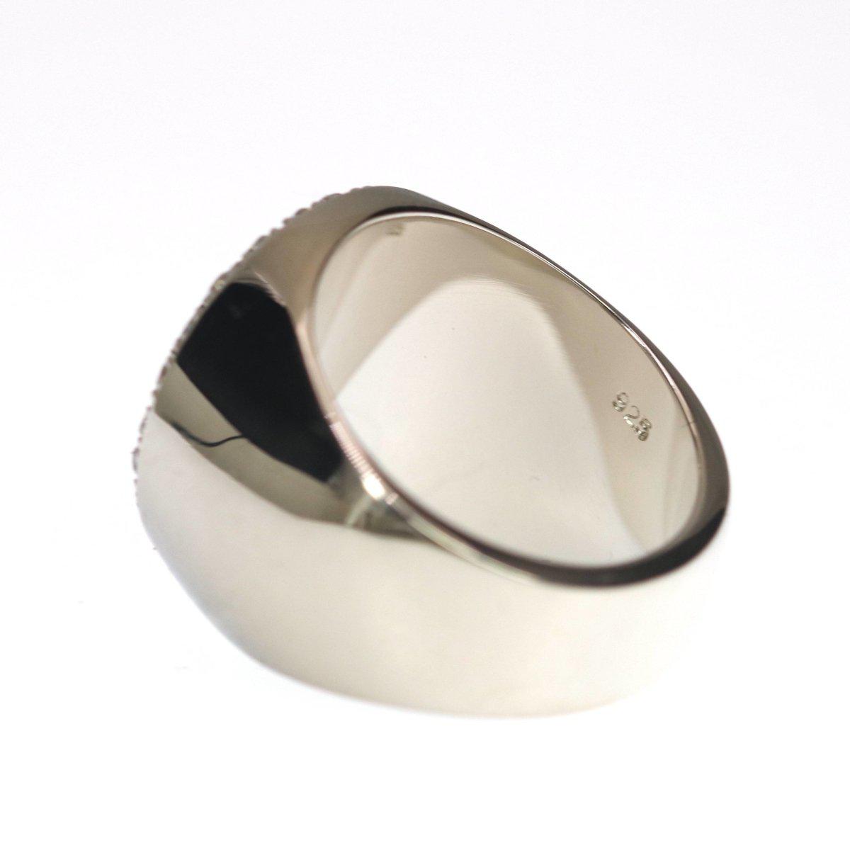 Crescent Moon And Star Of Islam Ring - Diamond Halo Series - fratrings