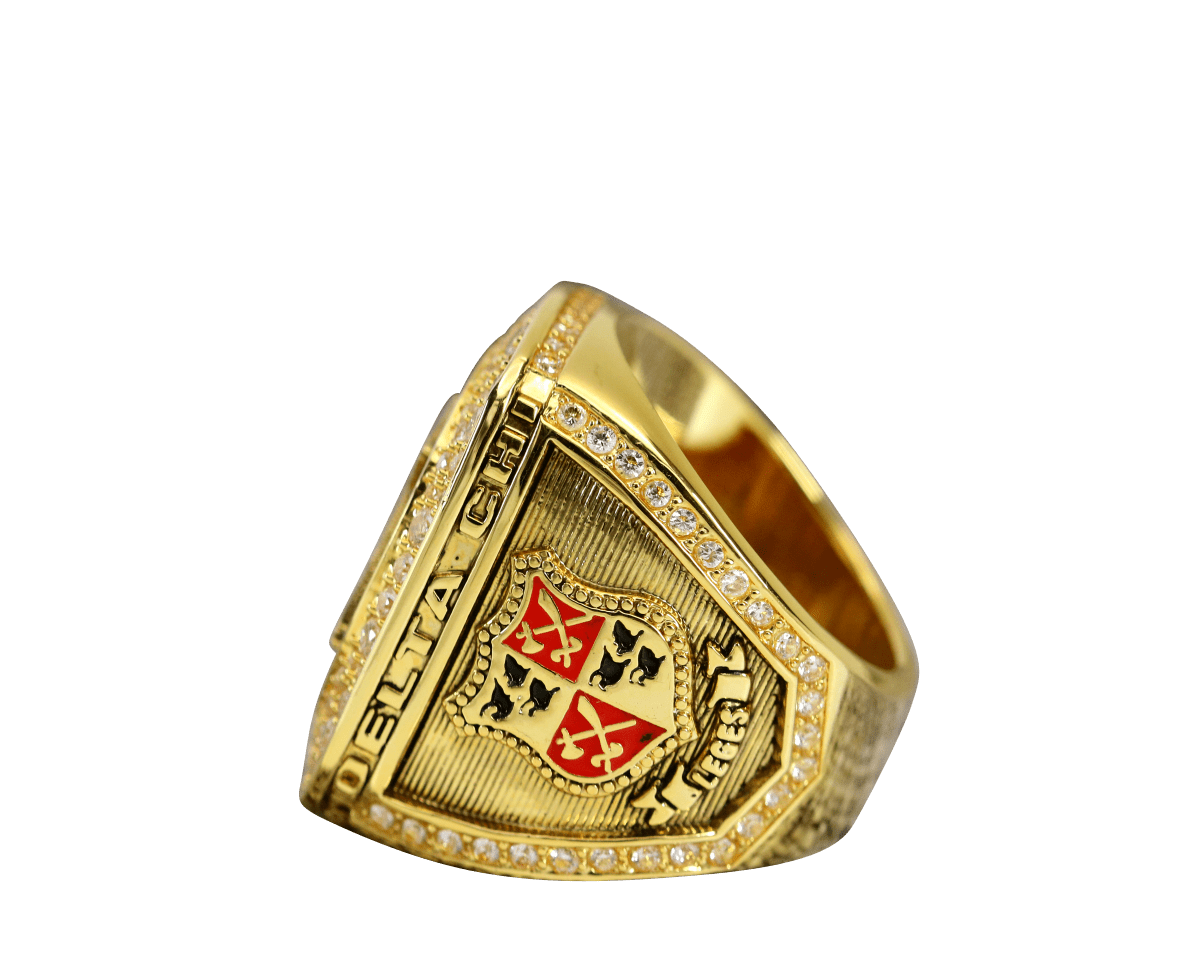 Delta Chi Fraternity Ring (ΔΧ) - Shine Series, Yellow Gold Face - fratrings