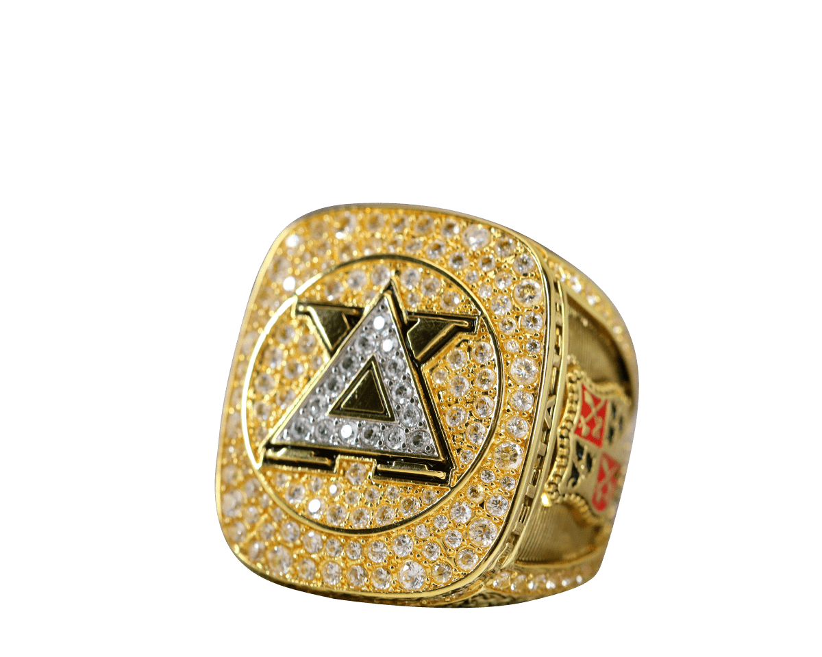 Delta Chi Fraternity Ring (ΔΧ) - Shine Series, Yellow Gold Face - fratrings