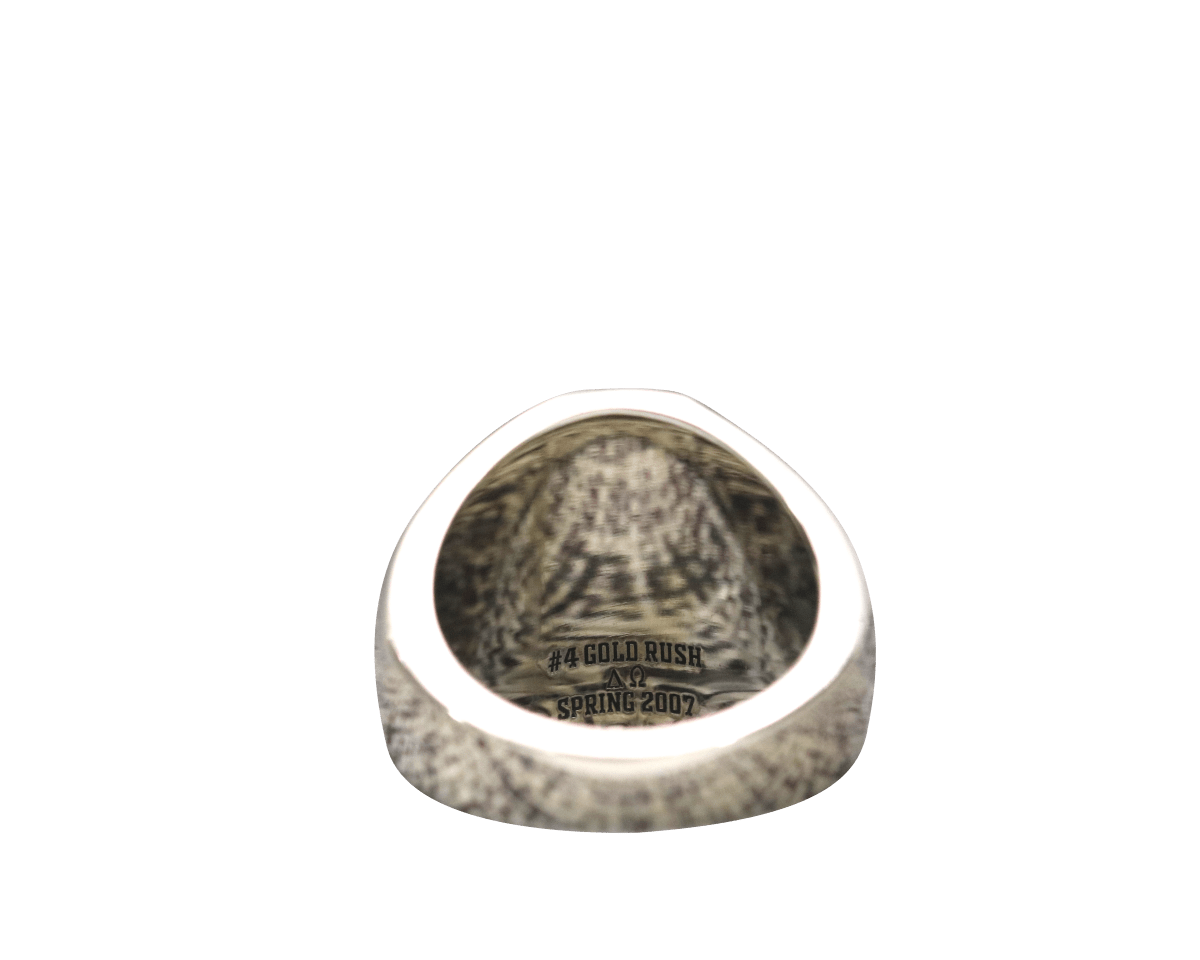 Delta Psi Epsilon Sorority Ring (ΔΨE) - Flower Series, Silver - fratrings