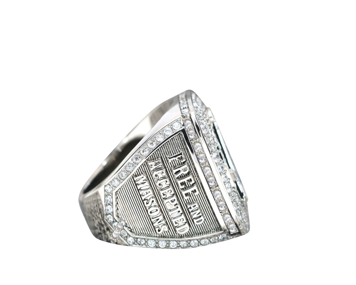 Free And Accepted Masons Ring (Eye Of The Providence) - Shine Series, Silver - fratrings