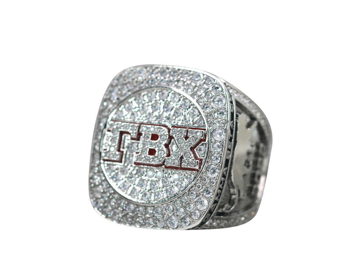 Gamma Beta Chi Fraternity Ring (ΓBΧ) - Shine Series, Silver - fratrings