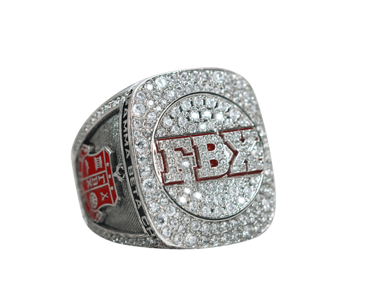 Gamma Beta Chi Fraternity Ring (ΓBΧ) - Shine Series, Silver - fratrings
