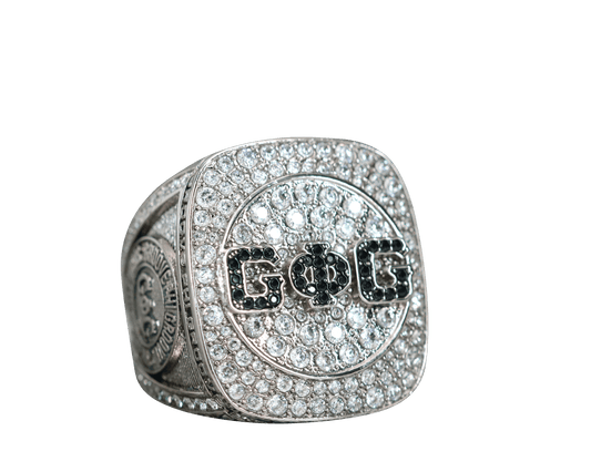Groove Phi Groove Social Fellowship Ring (GΦG) - Shine Series, Silver - fratrings