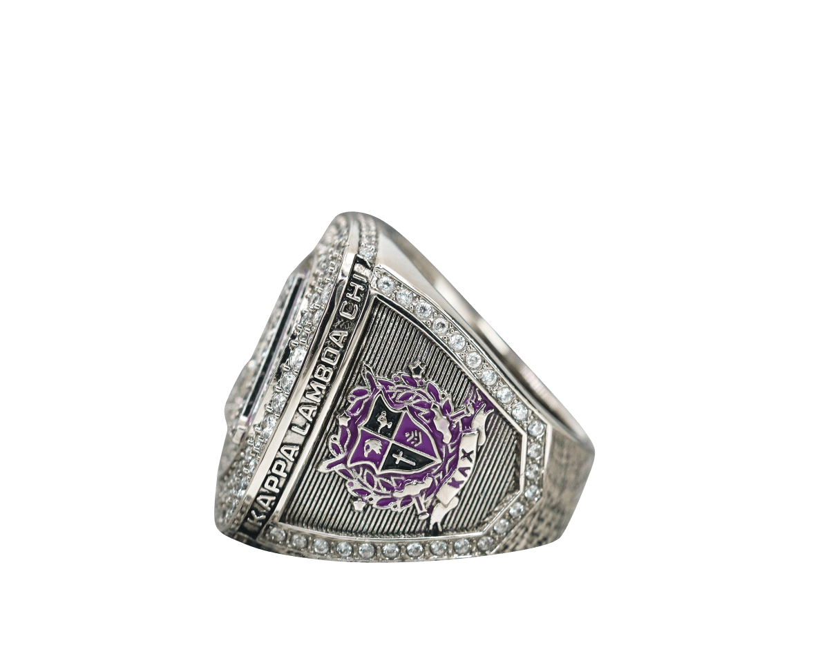Iota Kings Chapter Kappa Lambda Chi Fraternity Ring (KLX) - Shine Series, Silver - fratrings