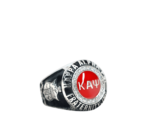 Kappa Alpha Psi Fraternity Ring (ΚΑΨ) - Classic Man Series, Silver - fratrings