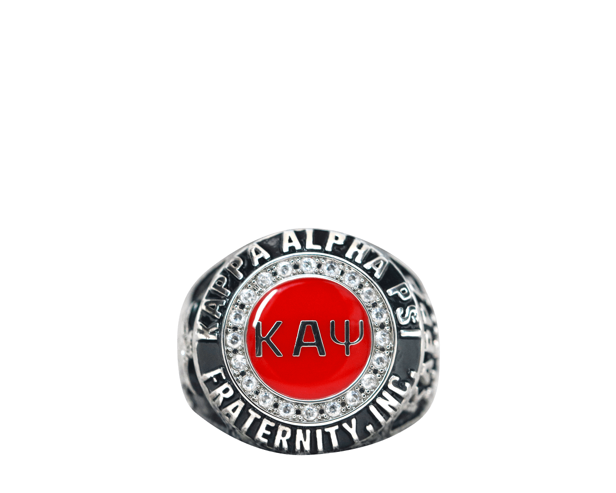 Kappa Alpha Psi Fraternity Ring (ΚΑΨ) - Classic Man Series, Silver - fratrings