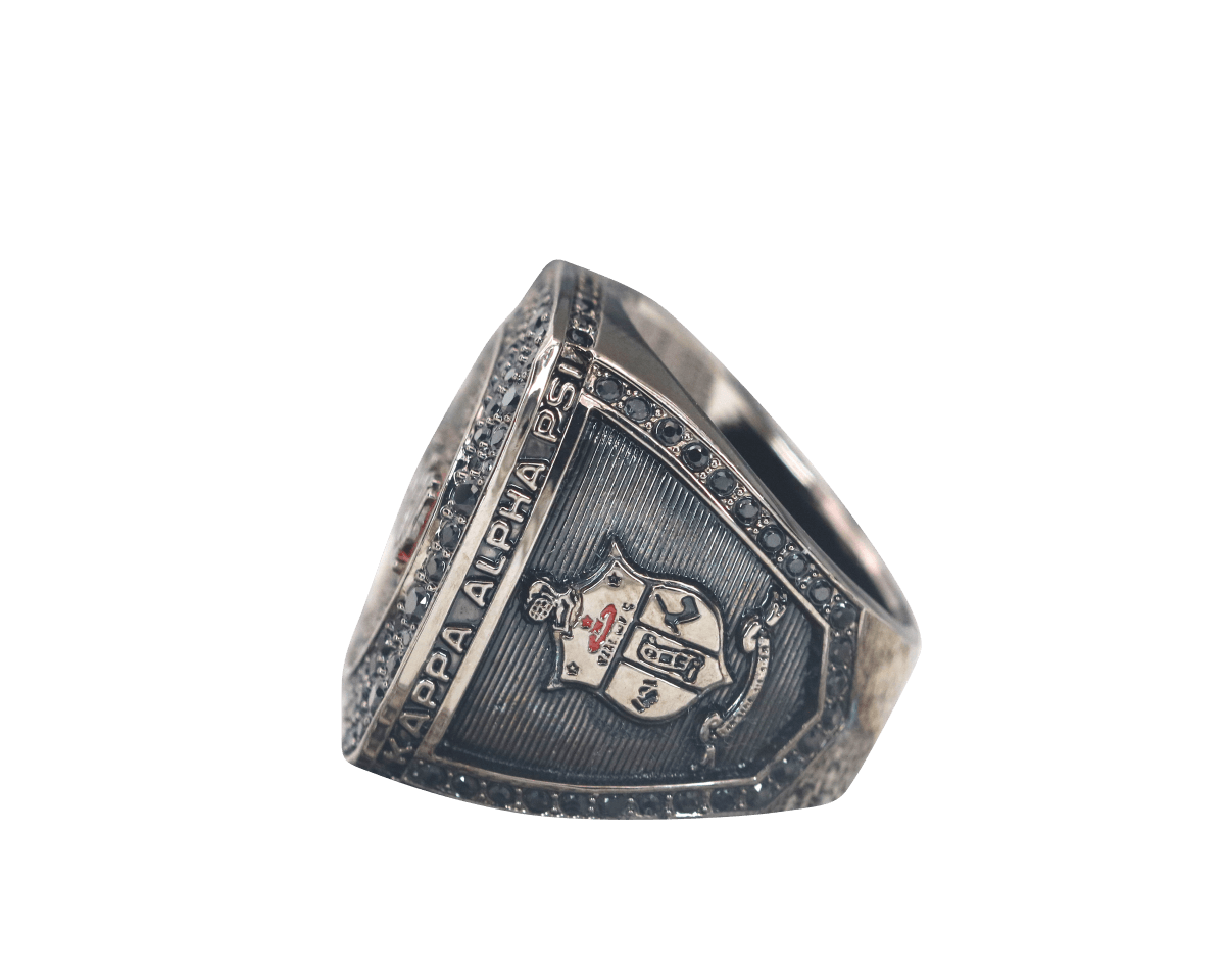 Kappa Alpha Psi Fraternity Ring (ΚΑΨ) - Shine Series, Dark - fratrings