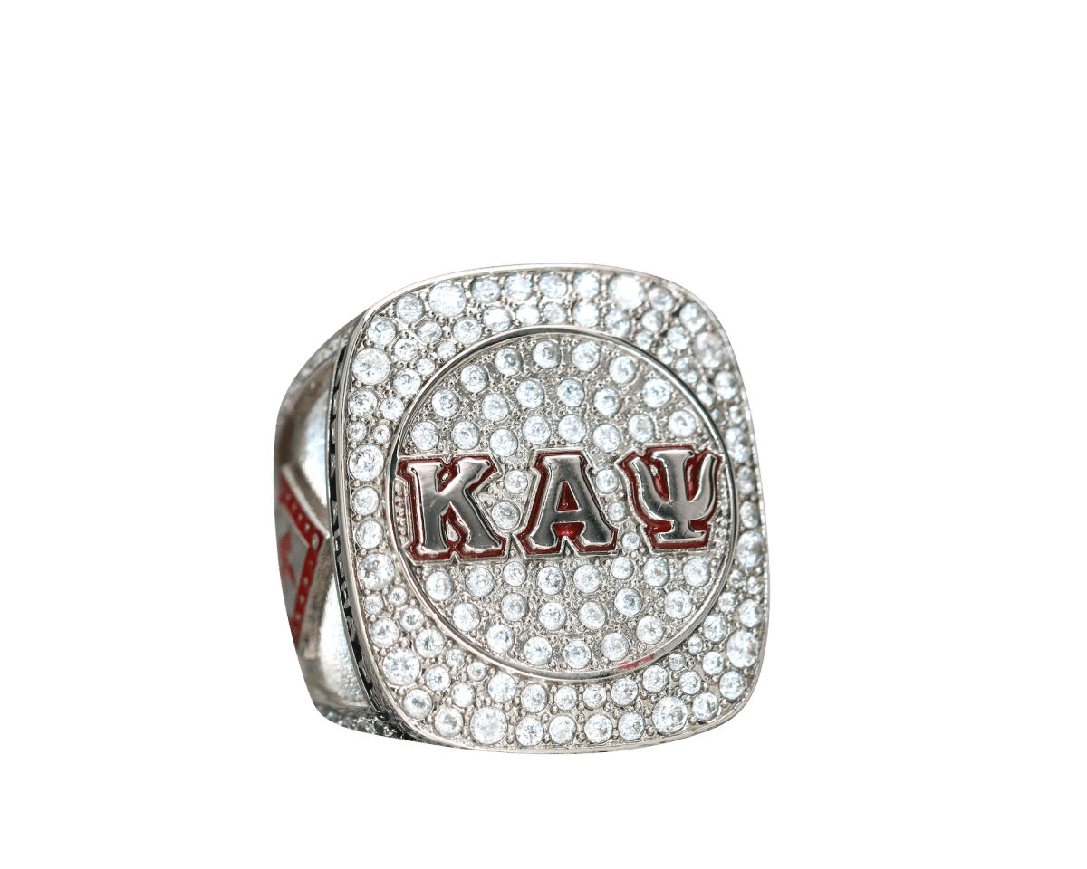 Kappa Alpha Psi Fraternity Ring (ΚΑΨ) - Shine Series, Silver - fratrings