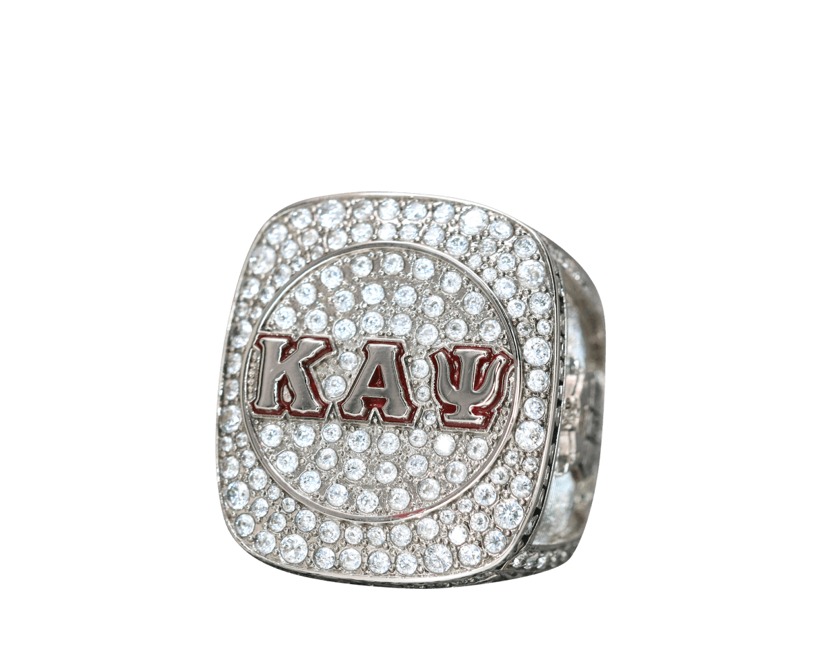 Kappa Alpha Psi Fraternity Ring (ΚΑΨ) - Shine Series, Silver - fratrings