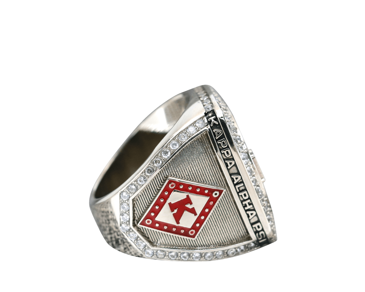Kappa Alpha Psi Fraternity Ring (ΚΑΨ) - Shine Series, Silver - fratrings