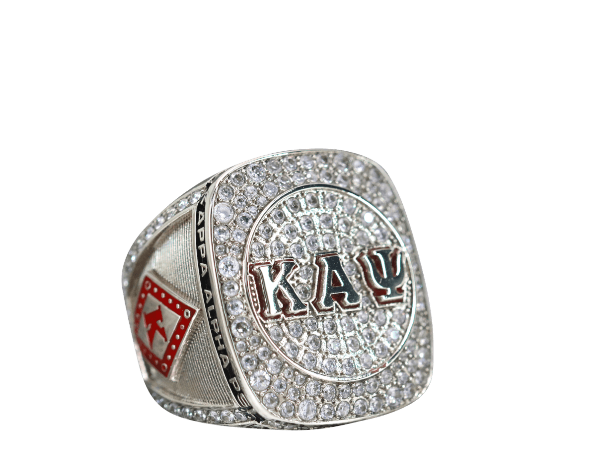 Kappa Alpha Psi Fraternity Ring (ΚΑΨ) - Shine Series, Silver - fratrings