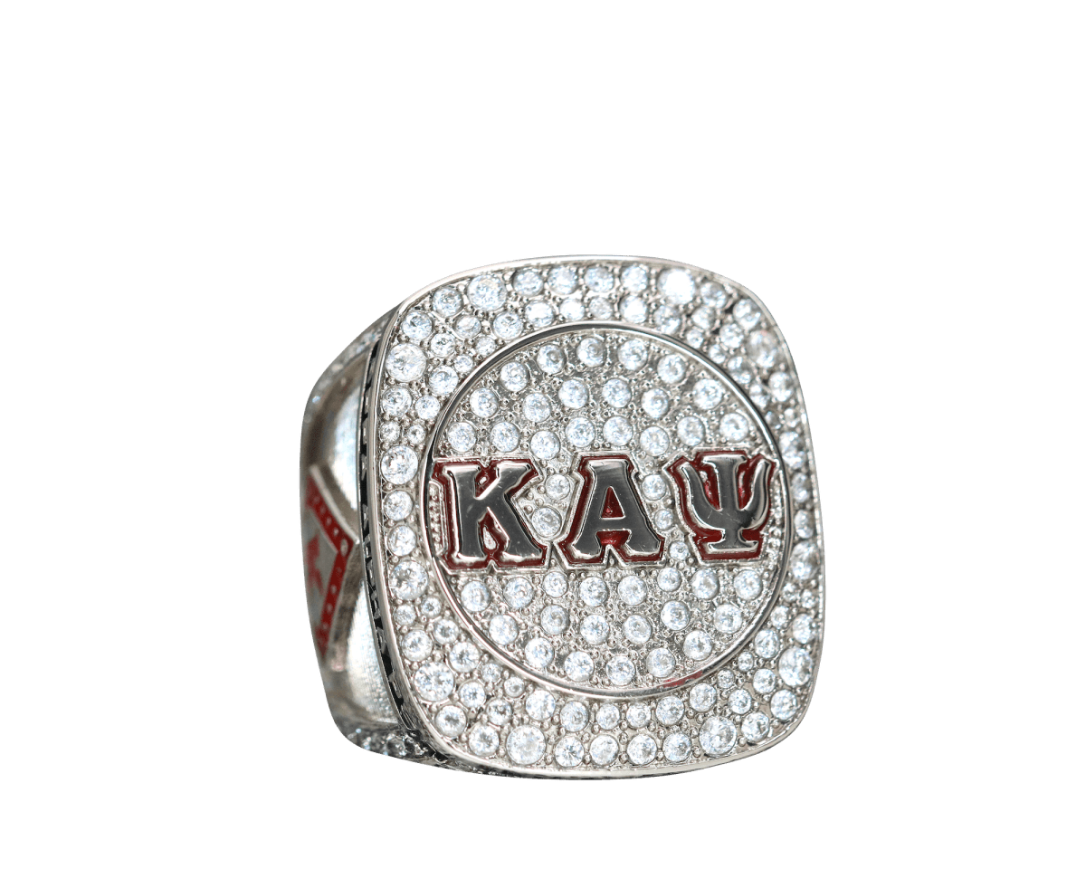Kappa Alpha Psi Fraternity Ring (ΚΑΨ) - Shine Series, Silver - fratrings