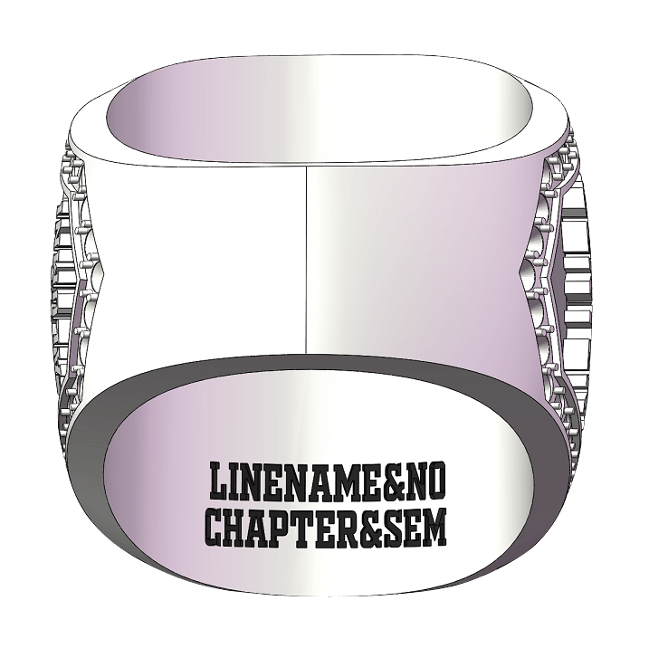 Kappa Alpha Psi Fraternity Ring (ΚΑΨ) - Shine Series Special "18 Phantoms" Version - fratrings