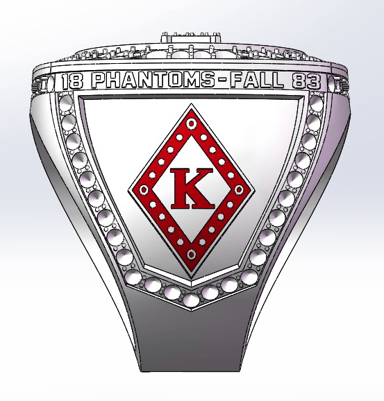 Kappa Alpha Psi Fraternity Ring (ΚΑΨ) - Shine Series Special "18 Phantoms" Version - fratrings