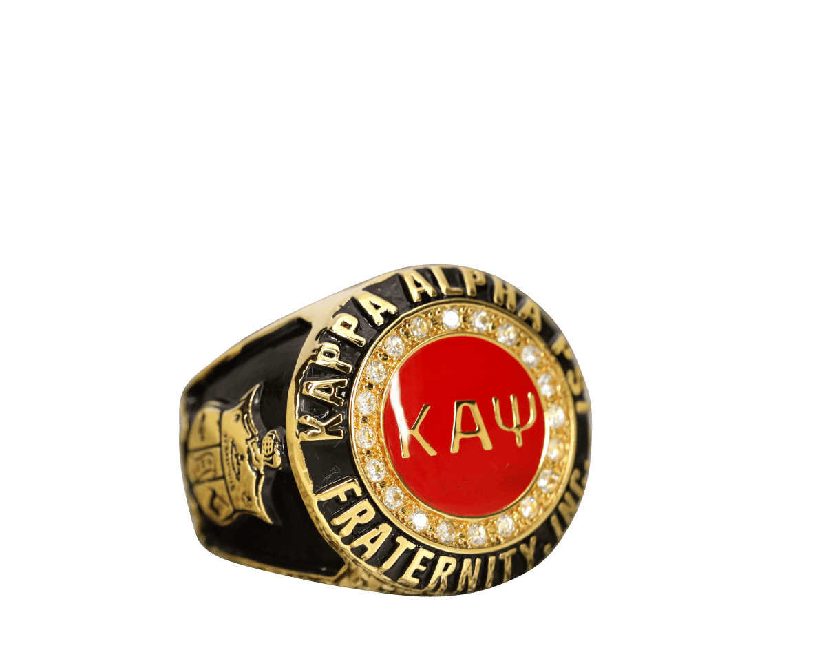 Kappa Alpha Psi Fraternity Ring Yellow Gold (ΚΑΨ) - Classic Man Series - fratrings