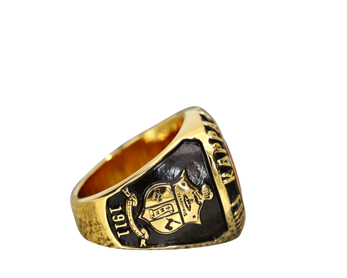 Kappa Alpha Psi Fraternity Ring Yellow Gold (ΚΑΨ) - Classic Man Series - fratrings