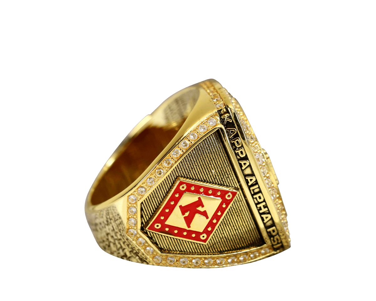 Kappa Alpha Psi Fraternity Ring Yellow Gold (ΚΑΨ) - Shine Series - fratrings