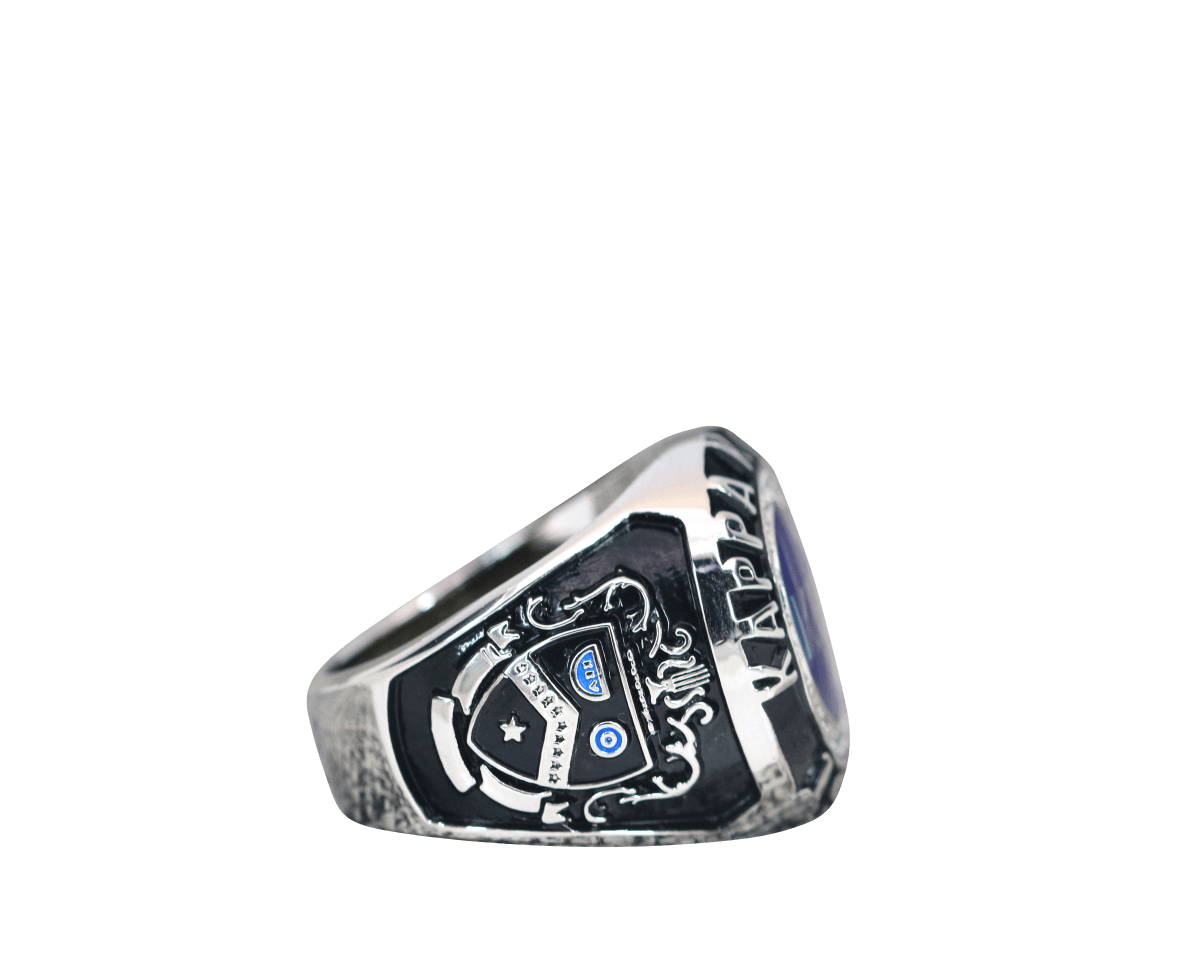 Kappa Kappa Psi Fraternity Ring (ΚKΨ) - Classic Man Series, Silver - fratrings