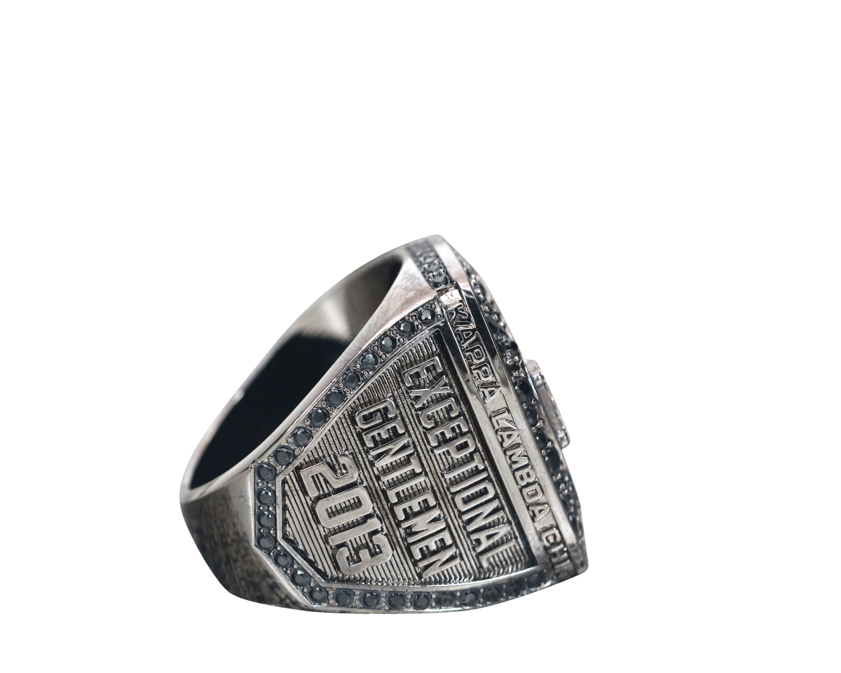 Kappa Lambda Chi Fraternity Ring (KLX) - Shine Series, Dark - fratrings